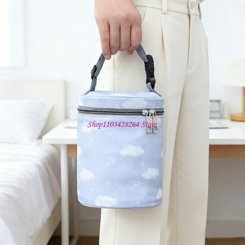 Baby Food Warmer Portable - 漫画のプリント絶縁ボトルホルダースリーブ幼児用ポリエステル生地ウォーキングや通勤中に持ち運びが簡単