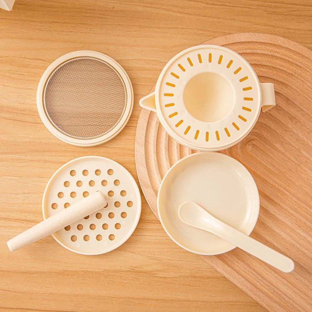 Baby Food Grinding Bowl - 7個入り携帯用食品粉砕ボウルセット、柑橘類ジューサー、食品グレードのベビー用マニュアルグラインダーキット、粉砕棒付きで使いやすい