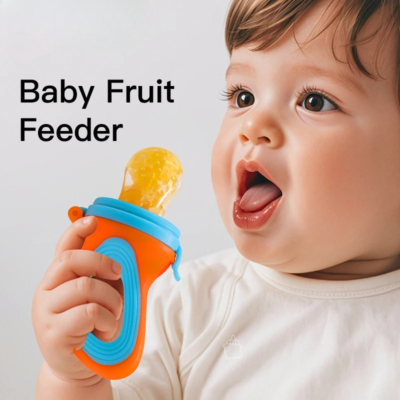 Baby Food Yummy - 幼児用ベビーフードフルーツ＆野菜フィーダー、中目メッシュバッグ付き、食品グレード液体シリコン製、美味しく栄養満点の授乳用
