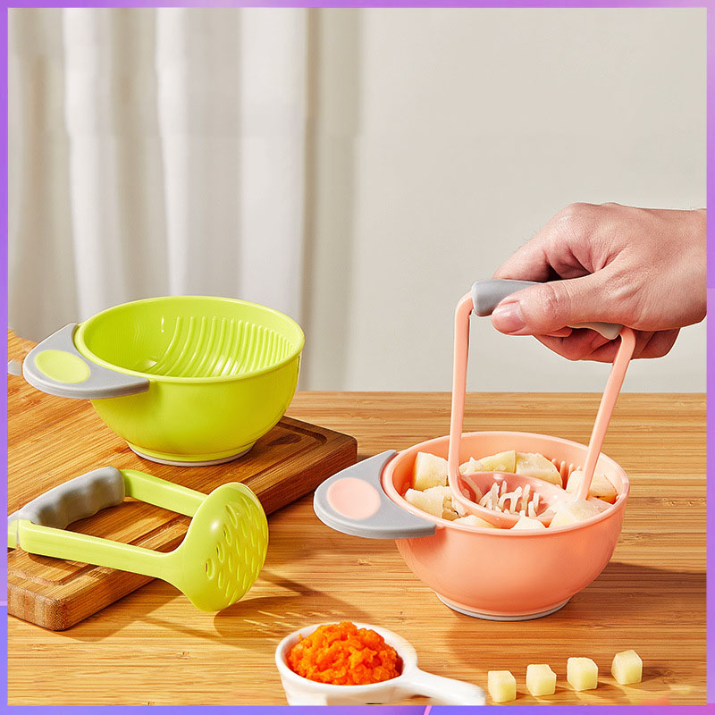Baby Food Grinding Bowl - 子供用フードグラインダー/ベビーフルーツポテト手動ピューレ/フードセットツール調理用粉砕ボウルセット