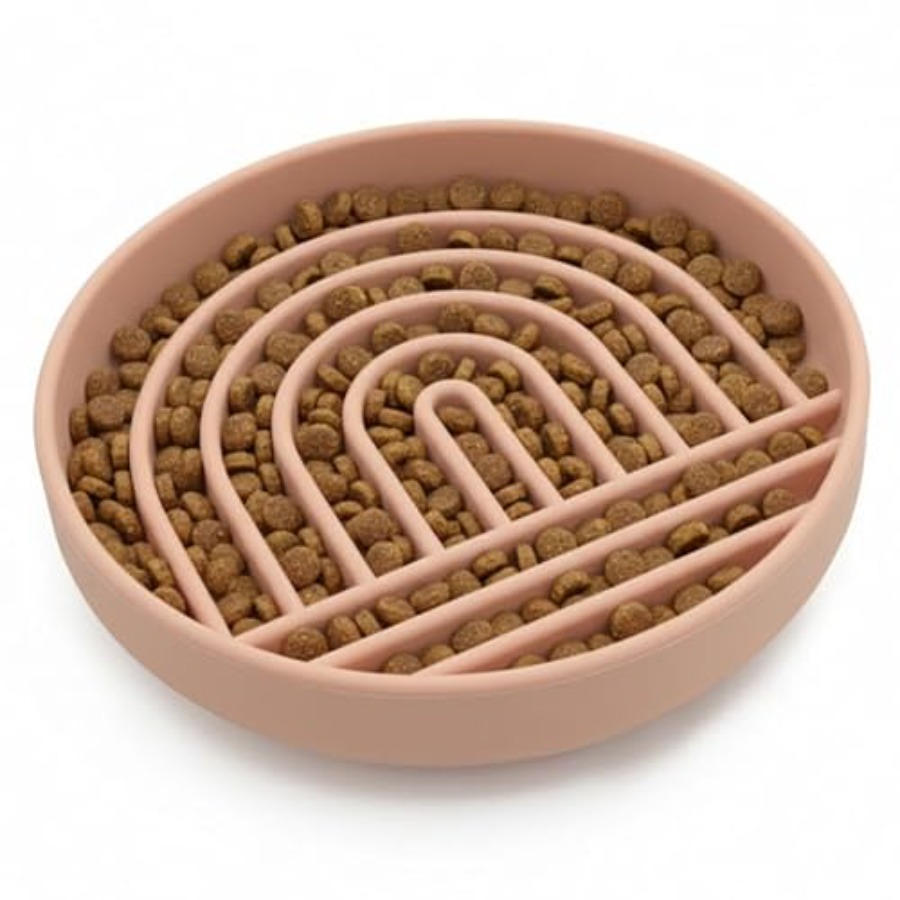 Silicone Suction Bowl - スローフィーダー犬用ボウル - 小型シリコン製スローフィーダー犬用ボウル（子犬・成犬用）吸盤付き - 食洗機対応、Lick M