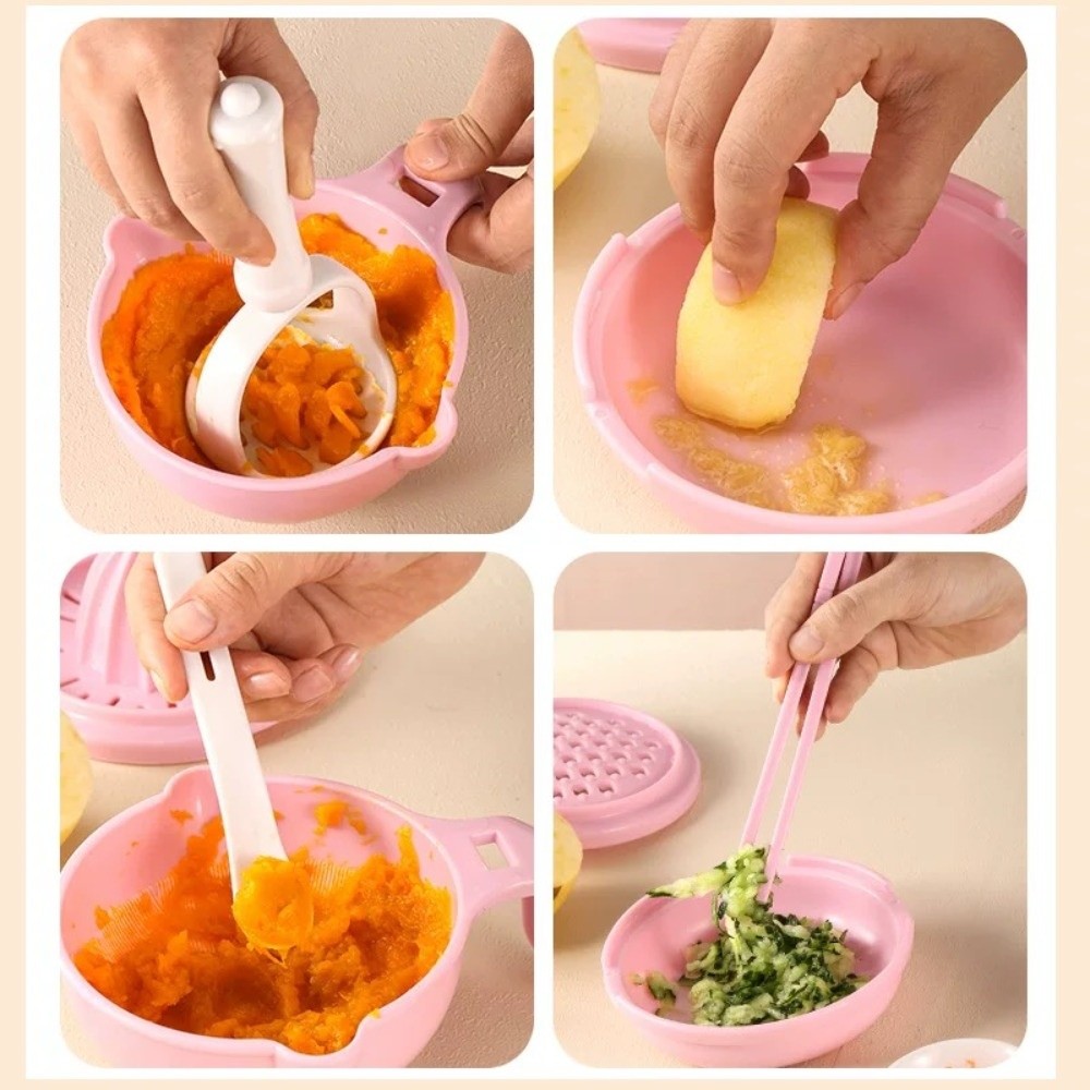 Baby Food Grinding Bowl - 無地のベビーフードグラインディングボウル手作りで使いやすいフルーツピューレグレーター手動操作多機能手動グラインダー