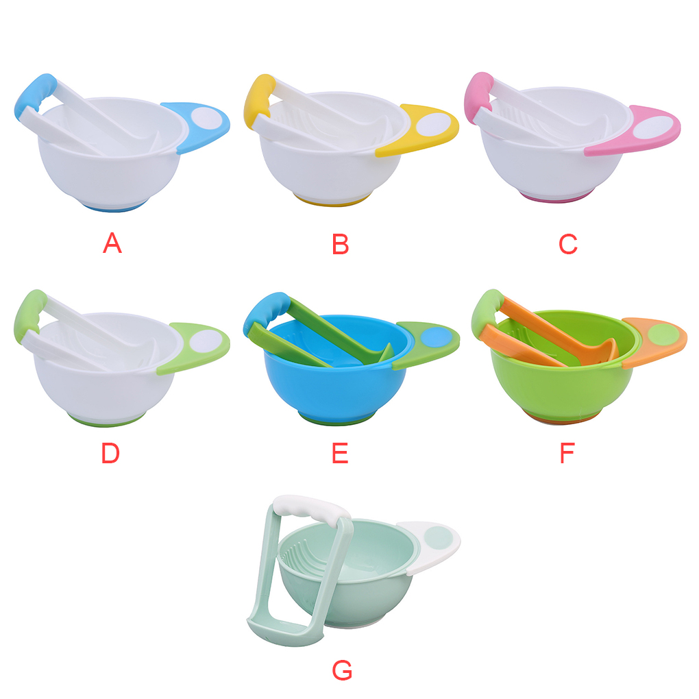 Baby Food Grinding Bowl - 赤ちゃん用手動ボウルセット,子供用給餌ボウル,野菜の果物,食品,緑