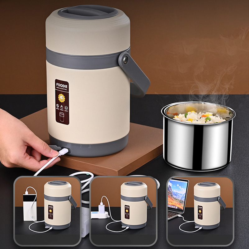 ステンレス鋼の電気温水弁当箱,食品ウォーマー,サーマルコンテ - Baby Food Warmer Portable のレビューと価格