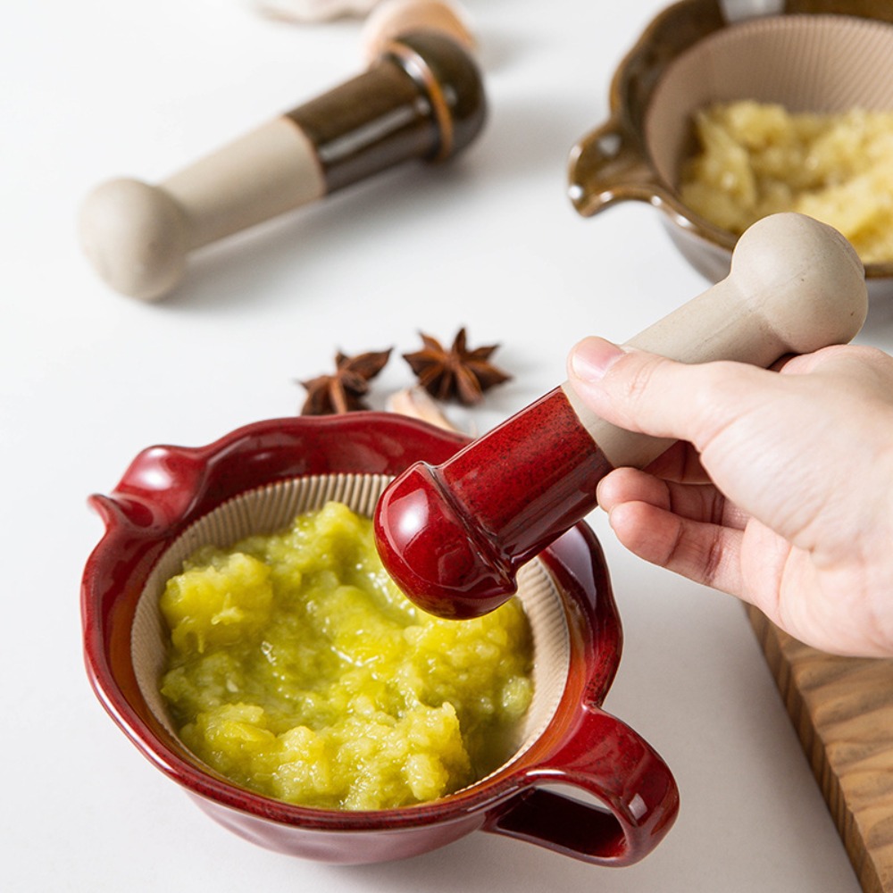 手動窯焼きセラミック製粉砕ボウル ヴィンテージハンドル付きベ - Baby Food Grinding Bowl のレビューと価格