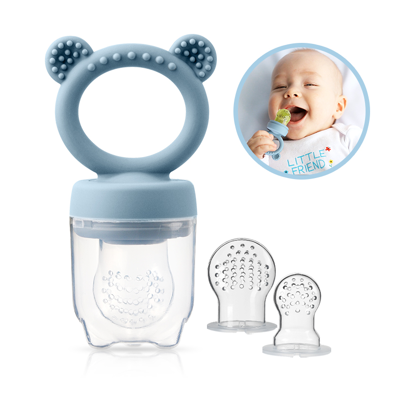 シリコン製クマ型ベビーフルーツフィーダー、新鮮な果物用乳首型 - Baby Food Guide のレビューと価格
