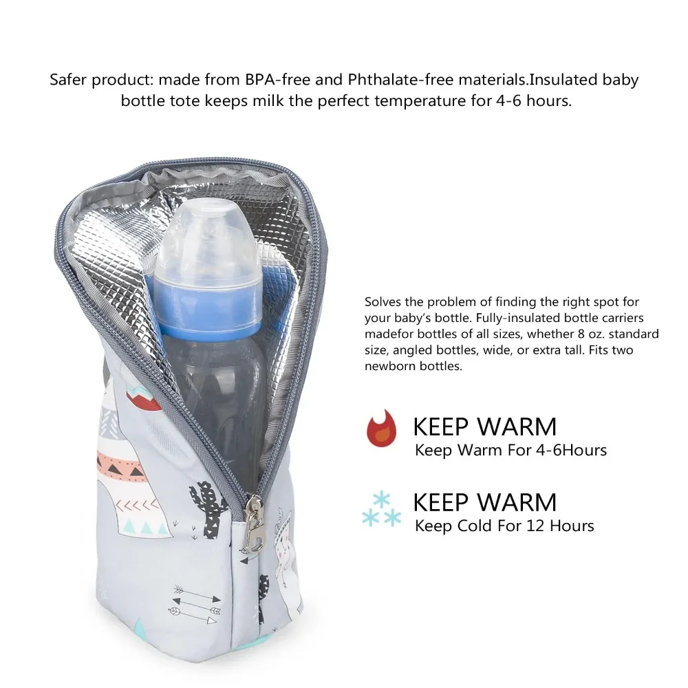 哺乳瓶ウォーマーバッグポータブル幼児用哺乳瓶アルミ箔断熱外出 - Baby Food Warmer Portable のレビューと価格
