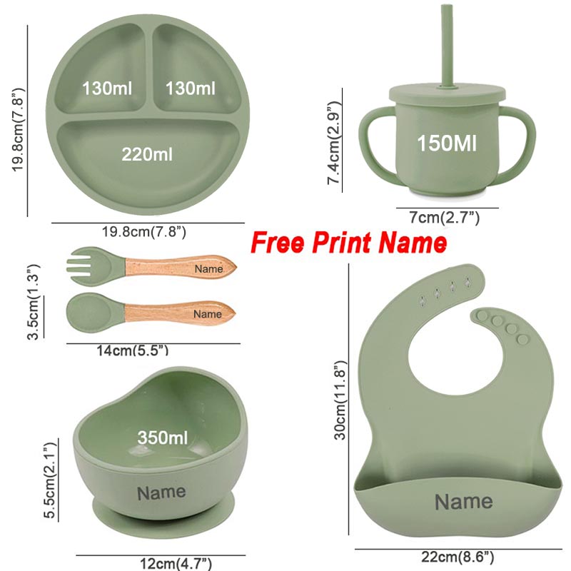赤ちゃん用シリコンカップ,子供用食器,カスタマイズ可能な名前 - Silicone Suction Bowl のレビューと価格