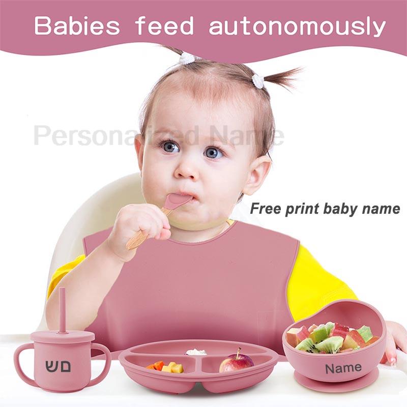 赤ちゃん用シリコンカップ,子供用食器,カスタマイズ可能な名前 - Silicone Suction Bowl のレビューと価格