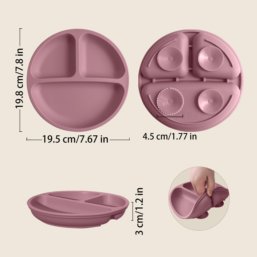 1 個ベビー吸盤シリコーンダイニングプレート BPA フリー - Silicone Suction Bowl のレビューと価格