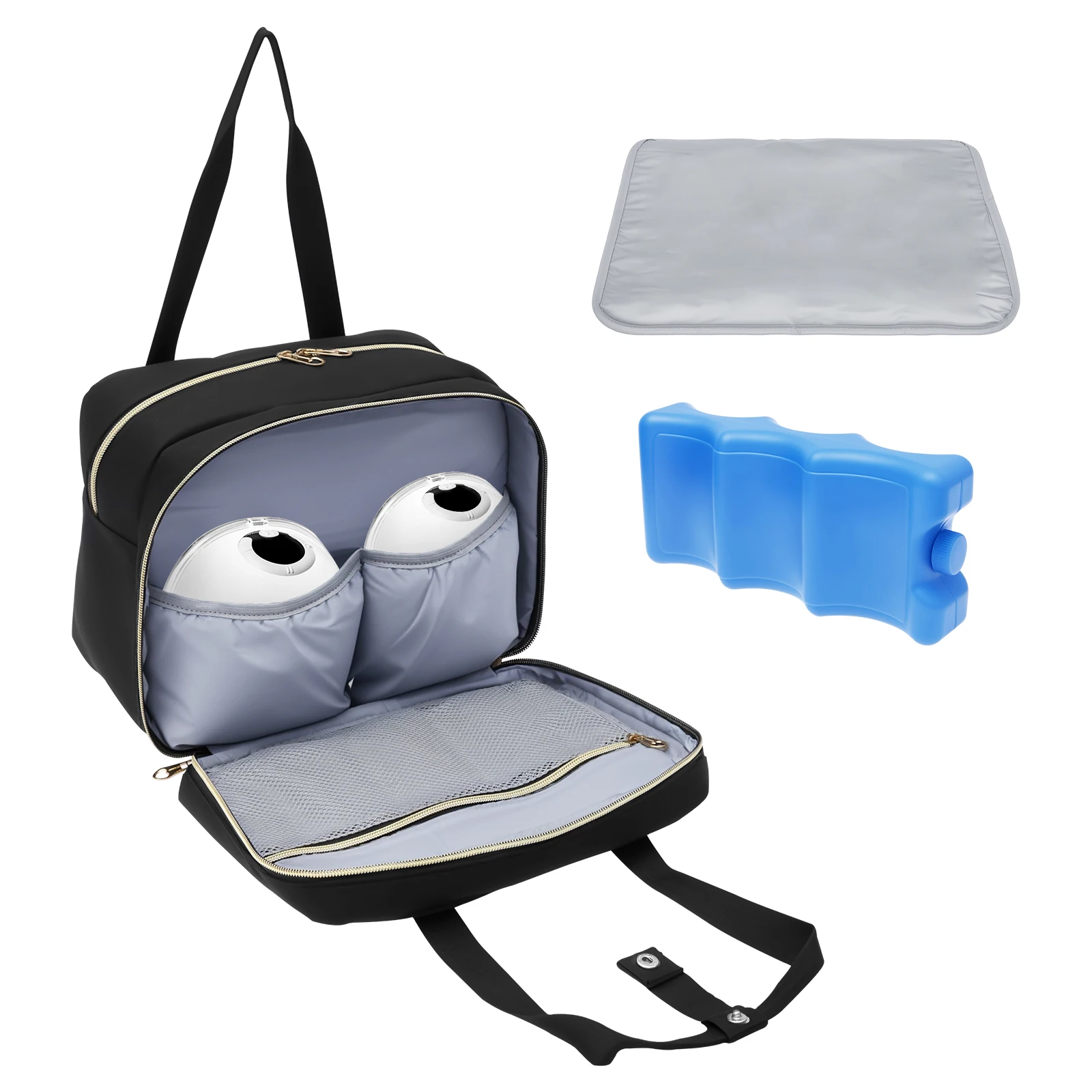 搾乳器収納バッグ、保冷剤と防水マット付き、ポータブル母乳クー - Baby Food Warmer Portable のレビューと価格