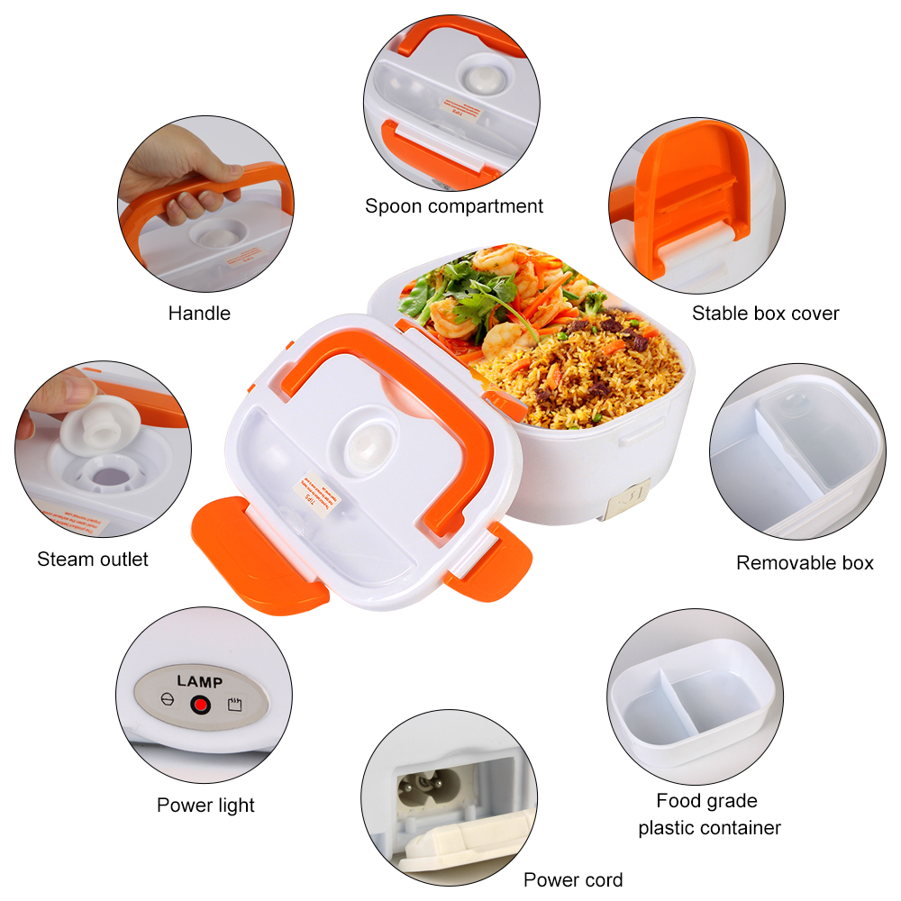 急速加熱食品容器 電気加熱式弁当箱 12V 220V EUプ - Baby Food Warmer Portable のレビューと価格