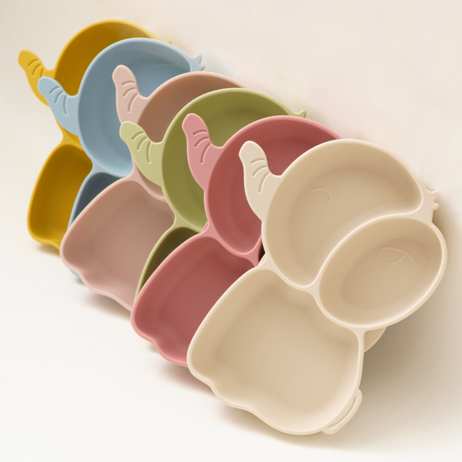 赤ちゃん,授乳プレート,サッカー,象,漫画のパターン,幼児用 - Silicone Suction Bowl のレビューと価格