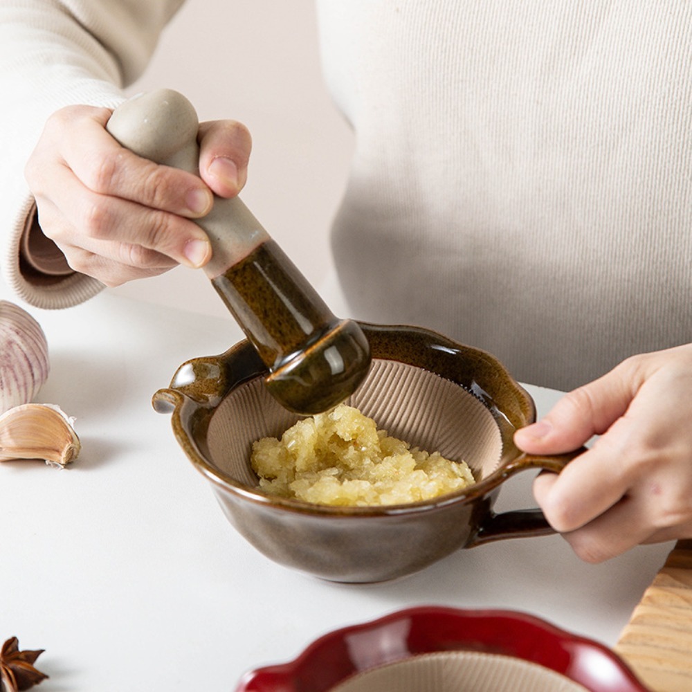 手動窯焼きセラミック製粉砕ボウル、乳棒とハンドル付き、ヴィン - Baby Food Grinding Bowl のレビューと価格