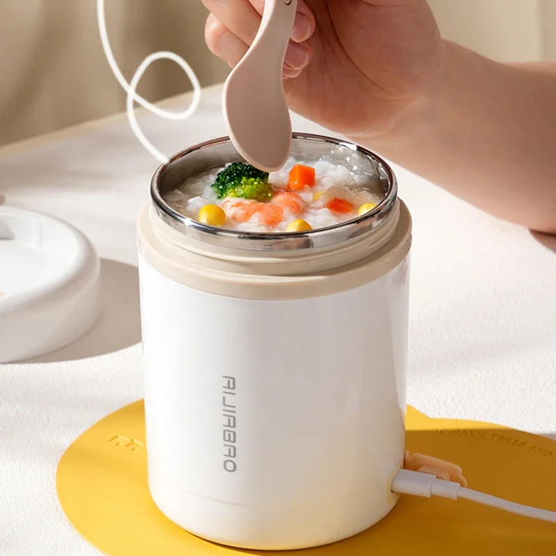 600 ミリリットルポータブル USB 電気加熱弁当箱ステン - Baby Food Warmer Portable のレビューと価格
