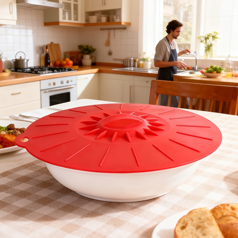 5ピースシリコン蓋、耐熱電子レンジ用防滴蓋、シリコン鍋蓋、カ - Silicone Suction Bowl のレビューと価格