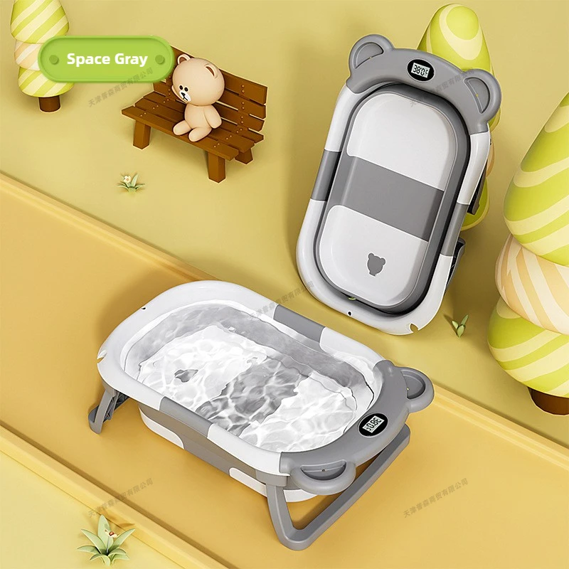 折りたたみ式ベビーバスインテリジェント温度表示新生児用浴槽ク - Baby Food Warmer Portable のレビューと価格