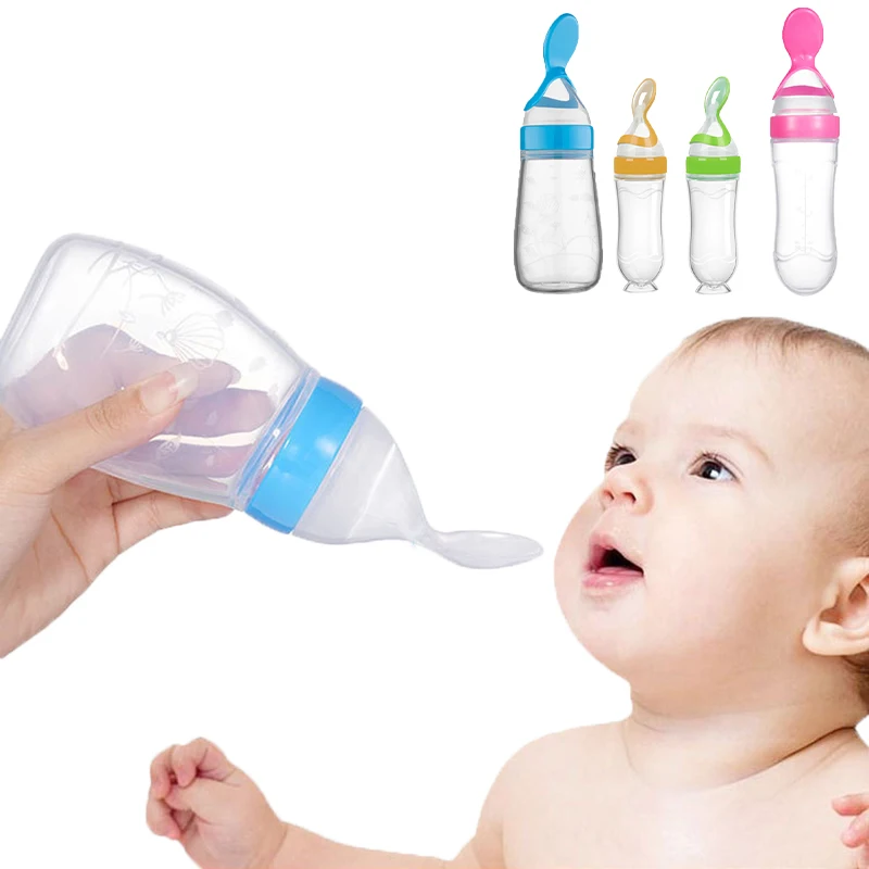 安全なベビー哺乳瓶スプーンミルクボトルベビートレーニングフィ - Baby Food Guide のレビューと価格