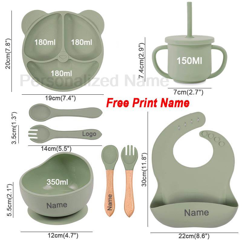 給餌セットシリコーンベビー吸盤ボウル皿プレート子供のためのク - Silicone Suction Bowl のレビューと価格